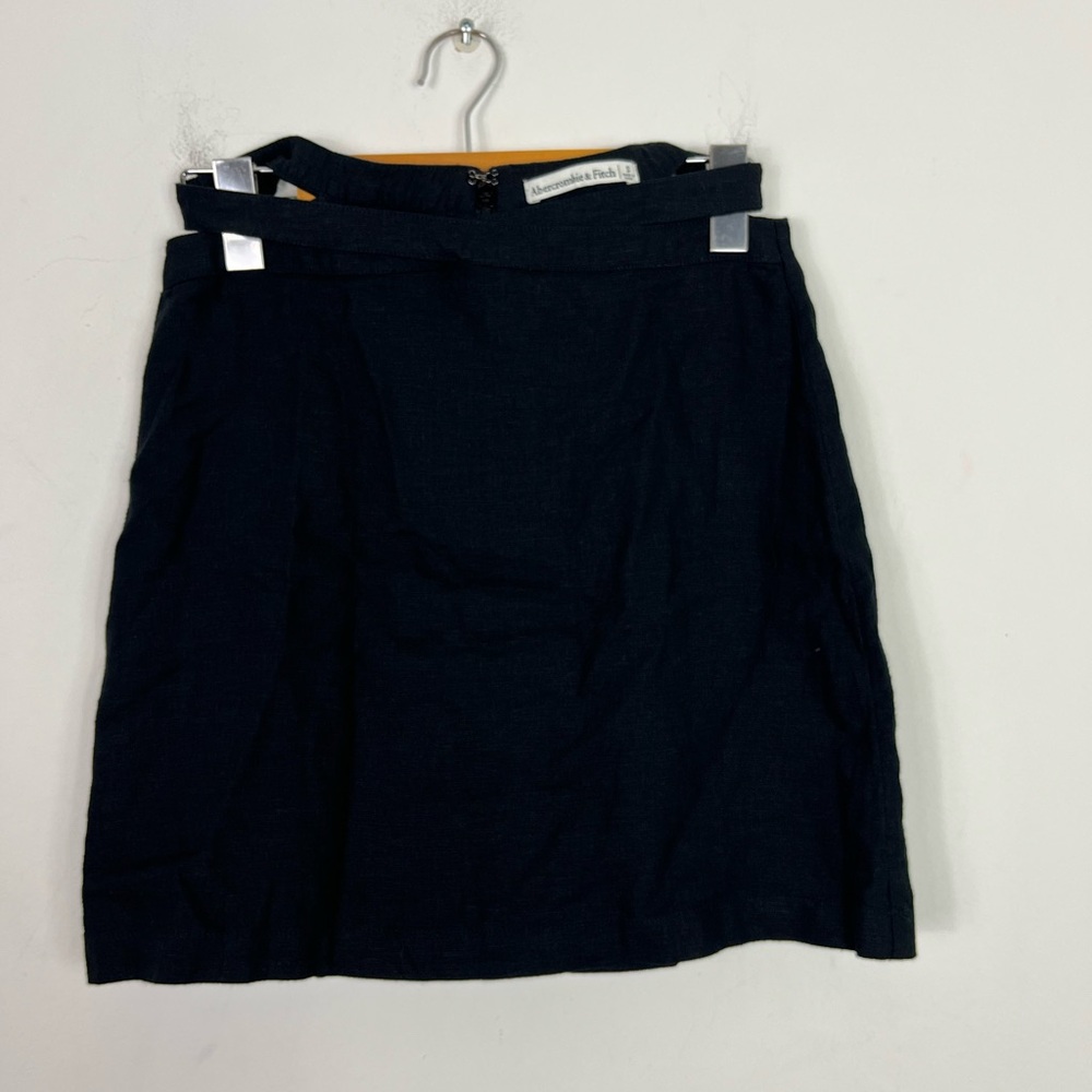 Abercrombie &‎ Fitch Linen Black Mini Skirt Sz S